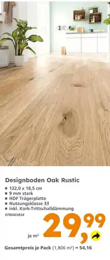 Globus Baumarkt Designboden oak rustic Angebot