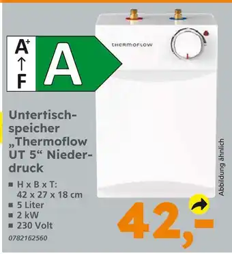 Globus Baumarkt Thermoflow untertischspeicher ut 5 niederdruck Angebot