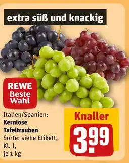REWE Rewe beste wahl kernlose tafeltrauben Angebot