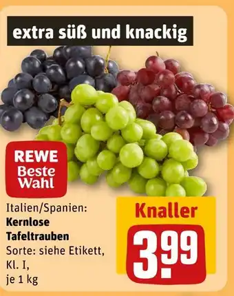REWE Rewe beste wahl kernlose tafeltrauben Angebot