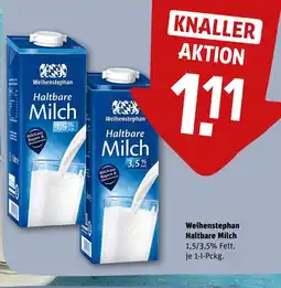 REWE Weihenstephan haltbare milch 1,5% fett Angebot