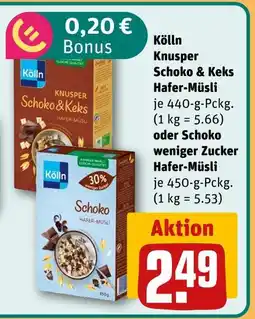 REWE Kölln knusper schoko & keks hafer-müsli Angebot