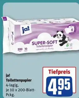 REWE Ja! super-soft toilettenpapier Angebot