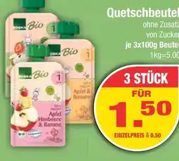Edeka Quetschbeutel apfel, himbeere & banane Angebot