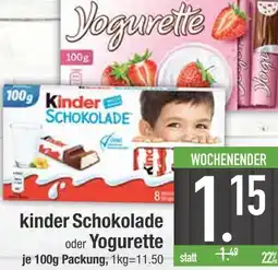 Edeka Kinder schokolade Angebot