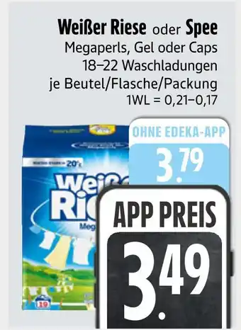 Edeka Weißer riese megaperls, gel oder caps Angebot