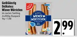 Edeka Gut&günstig delikatess wiener würstchen Angebot