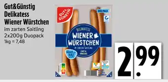 Edeka Gut&günstig delikatess wiener würstchen Angebot