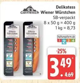 Marktkauf Gutfleisch delikatess wiener würstchen Angebot
