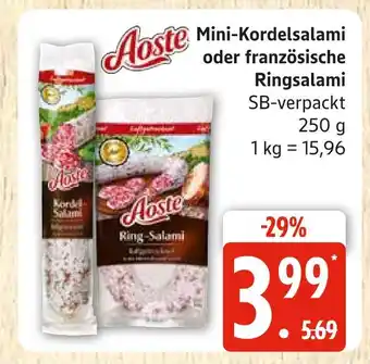 Marktkauf Aoste mini-kordelsalami Angebot