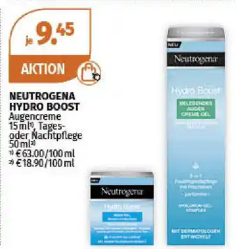 Müller Neutrogena Hydro Boost  Augencreme , Tages oder Nachtpflege Angebot