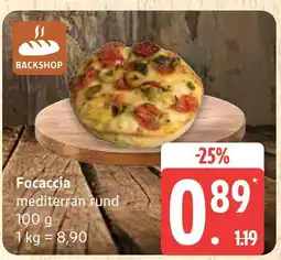 Marktkauf Focaccia mediterran rund Angebot