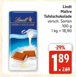 Marktkauf Lindt maître tafelschokolade Angebot