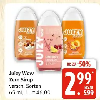 Marktkauf Juizy wow zero sirup salted caramel Angebot