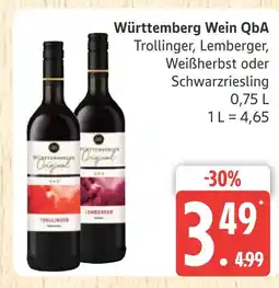 Marktkauf Württemberg wein qba trollinger Angebot