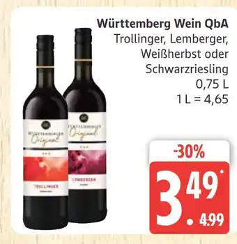 Marktkauf Württemberg wein qba trollinger Angebot