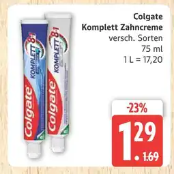 Marktkauf Colgate komplett zahncreme Angebot