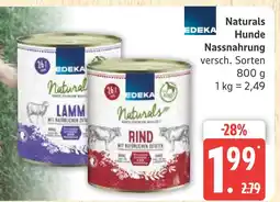 Marktkauf Edeka naturals hundenassnahrung lamm Angebot