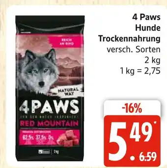 Marktkauf 4 paws hunde trockenahrung Angebot