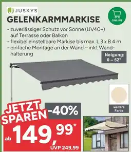 Marktkauf Juskys gelenkarmmarkise Angebot
