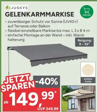 Marktkauf Juskys gelenkarmmarkise Angebot