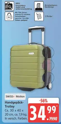 Marktkauf Swiss+ motion handgepäck-trolley Angebot