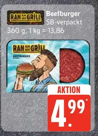 Edeka Ran an den grill beefburger Angebot
