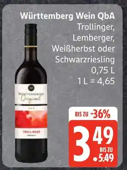 Edeka Württemberg wein qba trollinger Angebot
