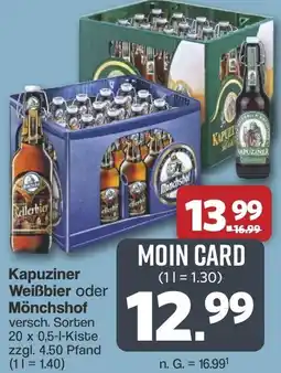 Famila Nord West Kapuziner Weißbier oder Mönchshof Angebot