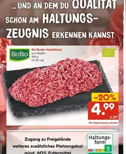 Netto Marken-Discount Biobio bio rinder hackfleisch Angebot