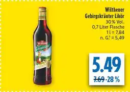 diska Wilthener gebirgskräuter likör Angebot