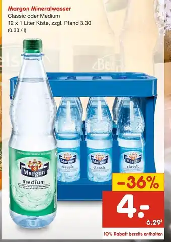 Netto Marken-Discount Margon mineralwasser Angebot