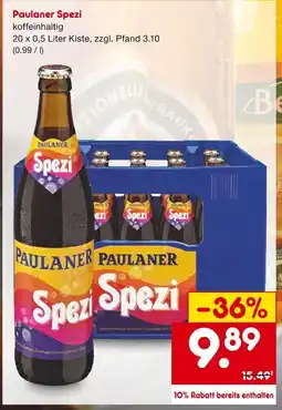 Netto Marken-Discount Paulaner spezi Angebot