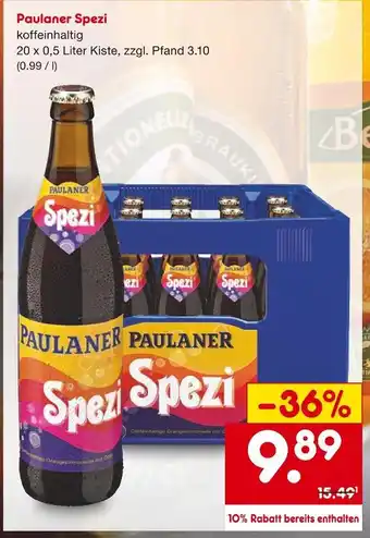 Netto Marken-Discount Paulaner spezi Angebot