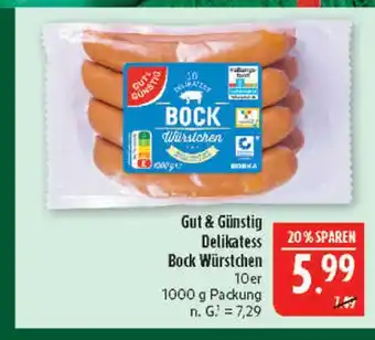 Marktkauf Gut & günstig delikatess bock würstchen Angebot