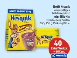 Marktkauf Nestlé nesquik kakaohaltiges getränkepulver oder milk-mix Angebot