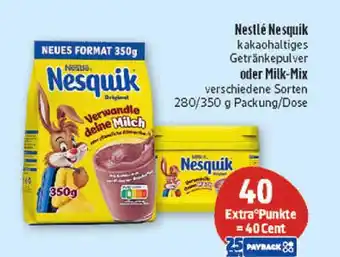 Marktkauf Nestlé nesquik kakaohaltiges getränkepulver oder milk-mix Angebot