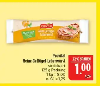 Marktkauf Provital reine geflügel-leberwurst Angebot