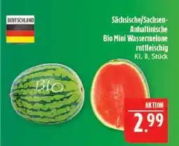 Marktkauf Sächsische/sachsen-anhaltinische bio mini wassermelone rotfleischig Angebot