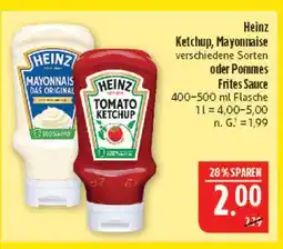 Marktkauf Heinz ketchup, mayonnaise oder pommes frites sauce Angebot
