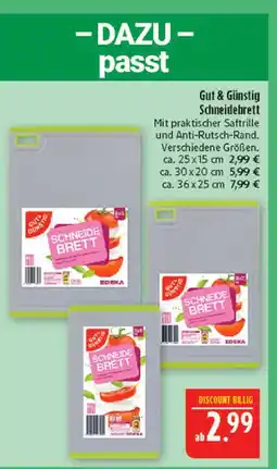 Marktkauf Gut & günstig schneidebrett ca. 25 x 15 cm Angebot