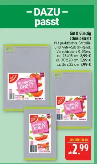 Marktkauf Gut & günstig schneidebrett ca. 25 x 15 cm Angebot