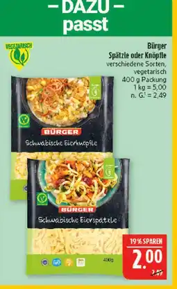 Marktkauf Bürger schwäbische eierknöpfle Angebot