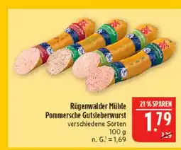 Marktkauf Rügenwalder mühle pommersche gutsleberwurst Angebot