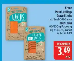 Marktkauf Krone mein lieblings graved lachs mit senf-dill-sauce Angebot