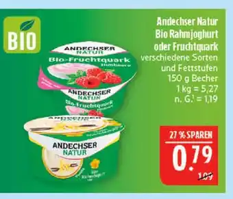Marktkauf Andechser natur bio rahmjoghurt Angebot