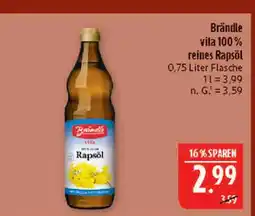 Marktkauf Brändle vita 100 % reines rapsöl Angebot