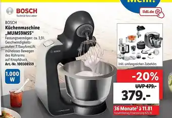 Lidl Bosch Küchenmaschine „MUM59M55” Angebot