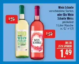 Marktkauf Bio wein schorle weiss Angebot