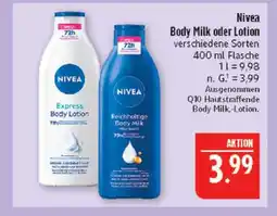 Marktkauf Nivea express body lotion Angebot
